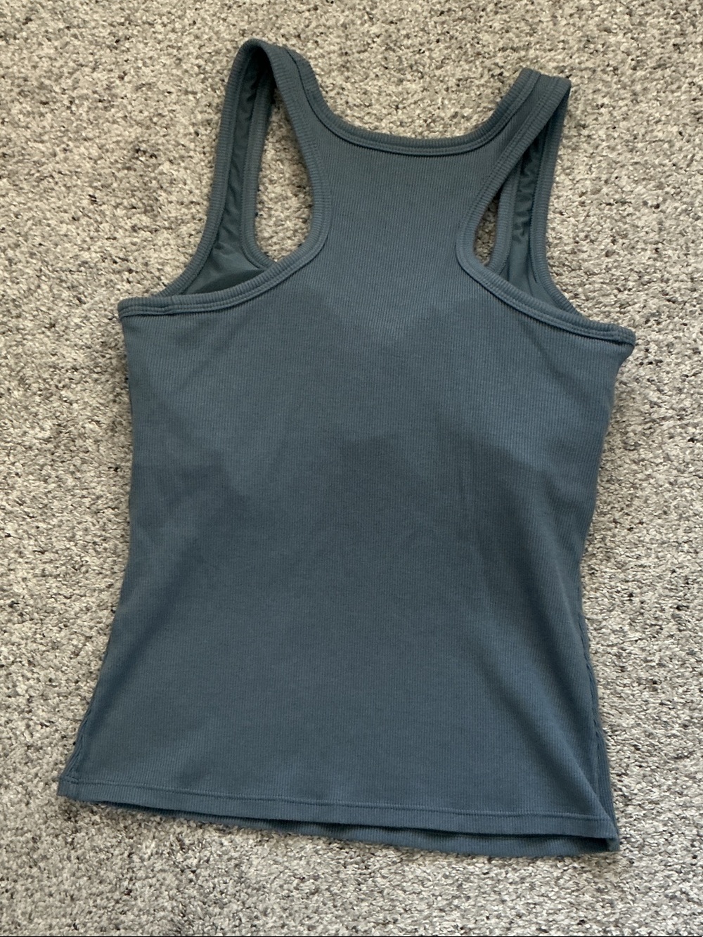 Klassy Network Ribbed Racerback Tank ~ Blue/Gray - Picture 8 of 9